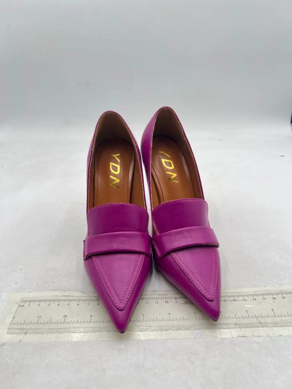YDN Purple Stiletto High Heel Pumps Slip on Pointed Toe Loafers All Season Shoes